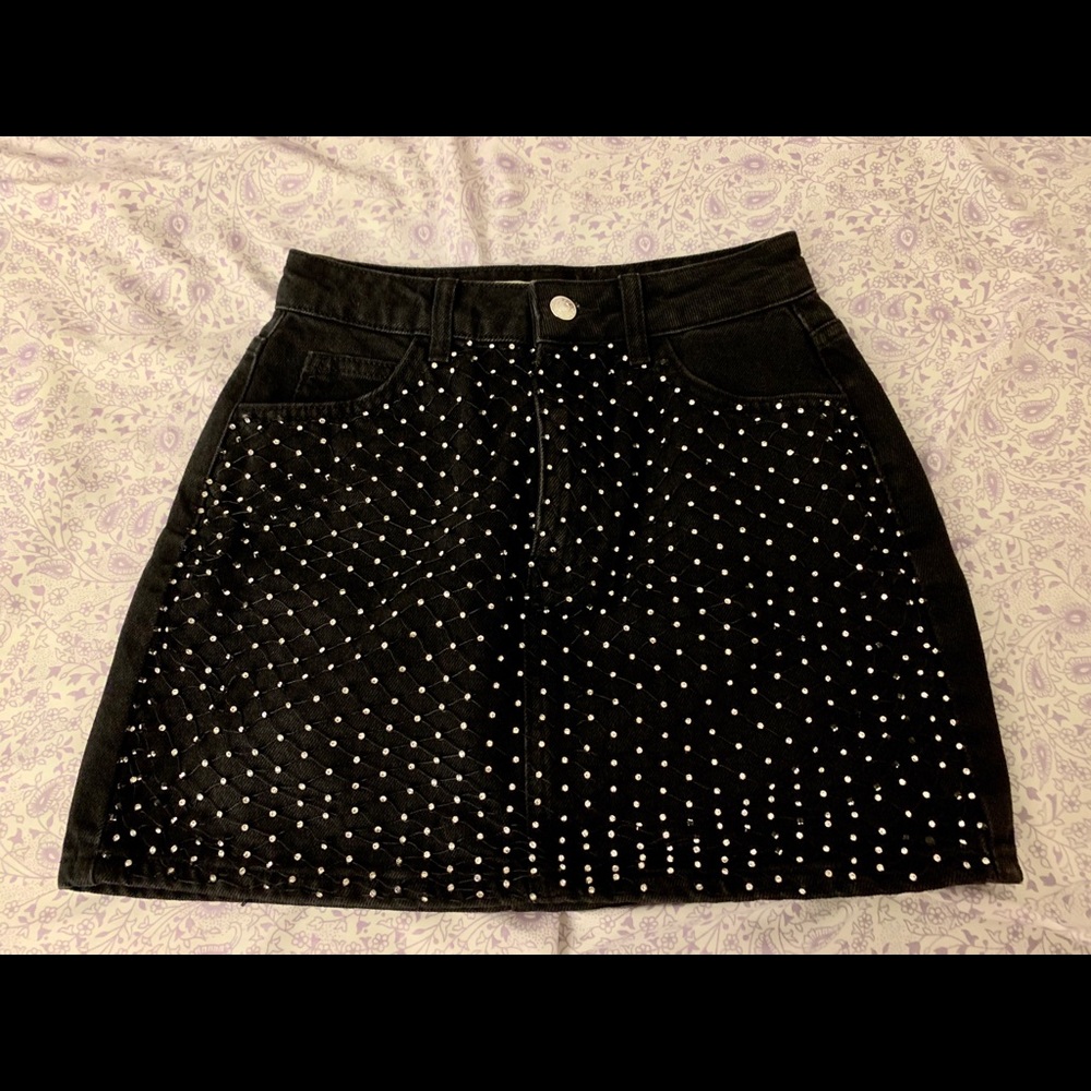 Topshop shiny mini skirt